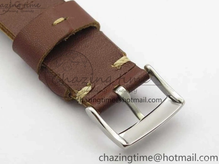 0414 Vintage Seamaster 300 Date T SS B12 Black Dial On Brown Leather Strap A2836 (Free Nylon Strap) WeatherProof 7911